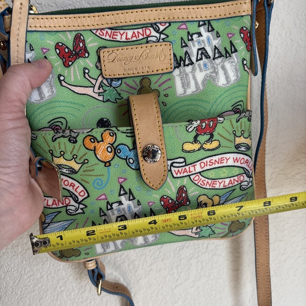Dooney  & Bourke Disney Tinker Bell Letter Carrier Green Crossbody - Picture 12 of 15